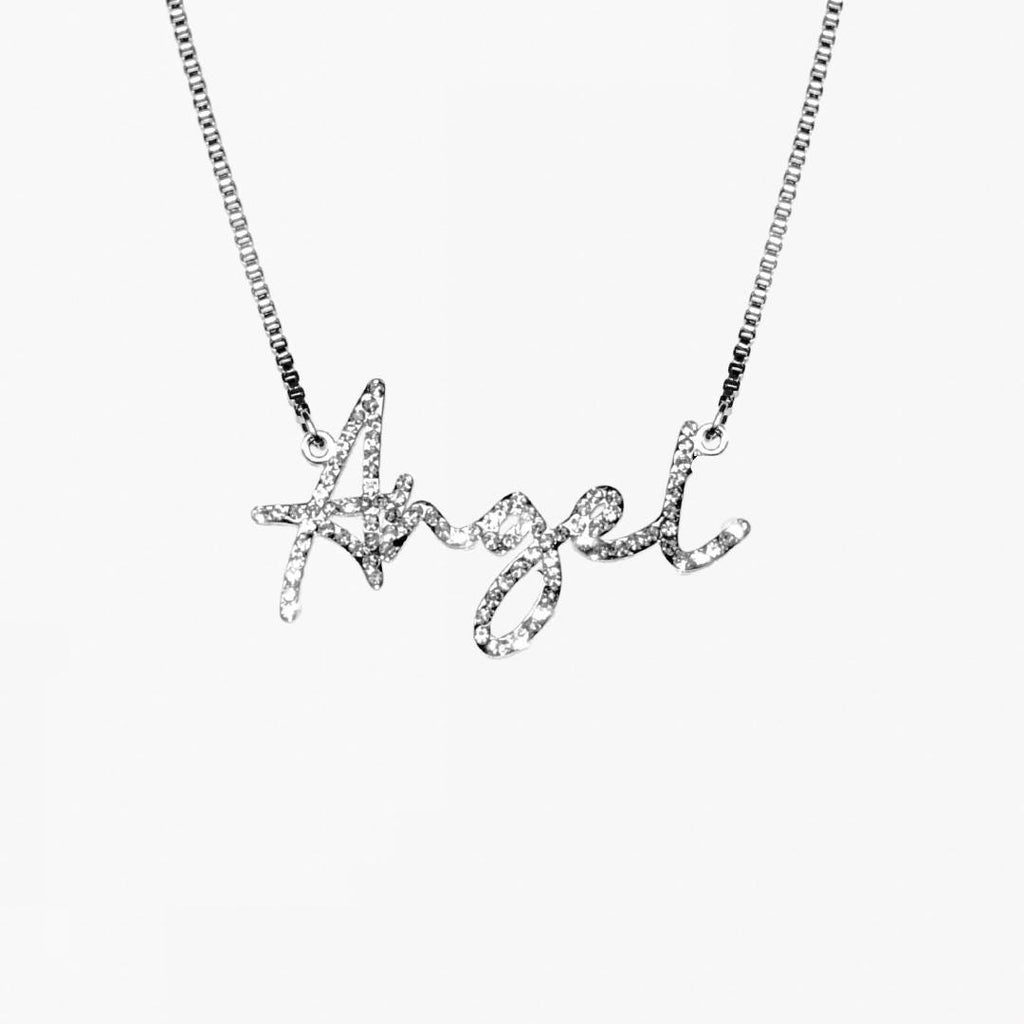 Angel Collective angel rhinestone necklace