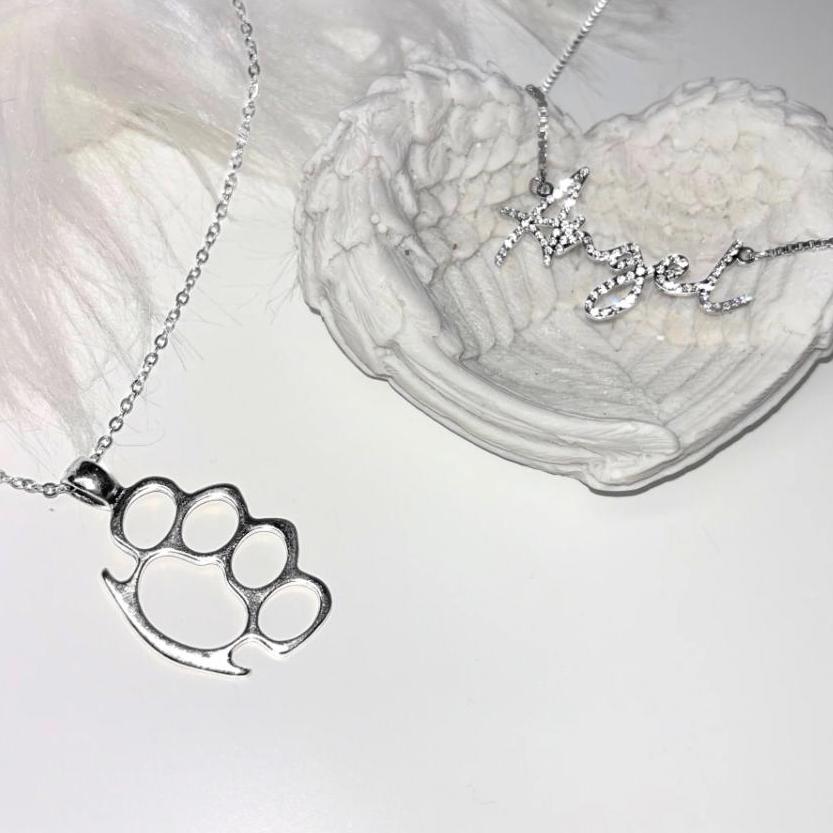 Angel Collective angel rhinestone necklace