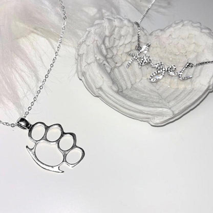 Angel Collective angel rhinestone necklace